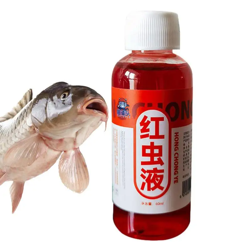 

Red Worm Concentrate 60ml Fishing Bait Attractant Effective And High Concentration Red Worm Liquid Fish Attractants Safe And