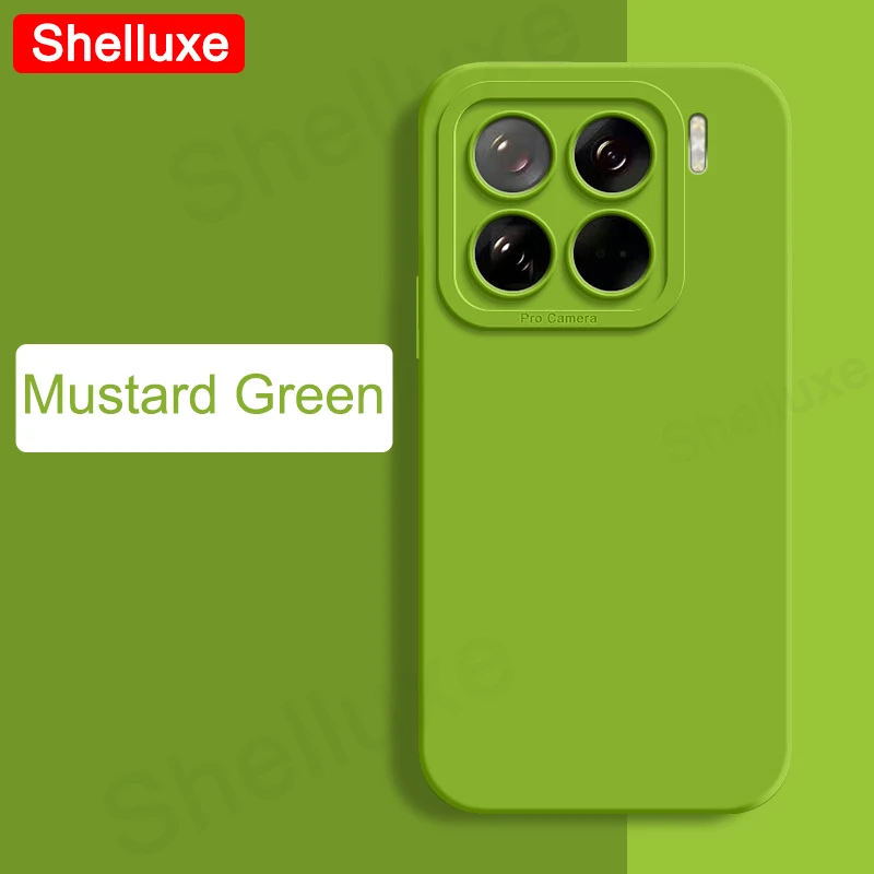 Premium Shelluxe Square Liquid Silicone Shockproof Phone Case - Soft Cover