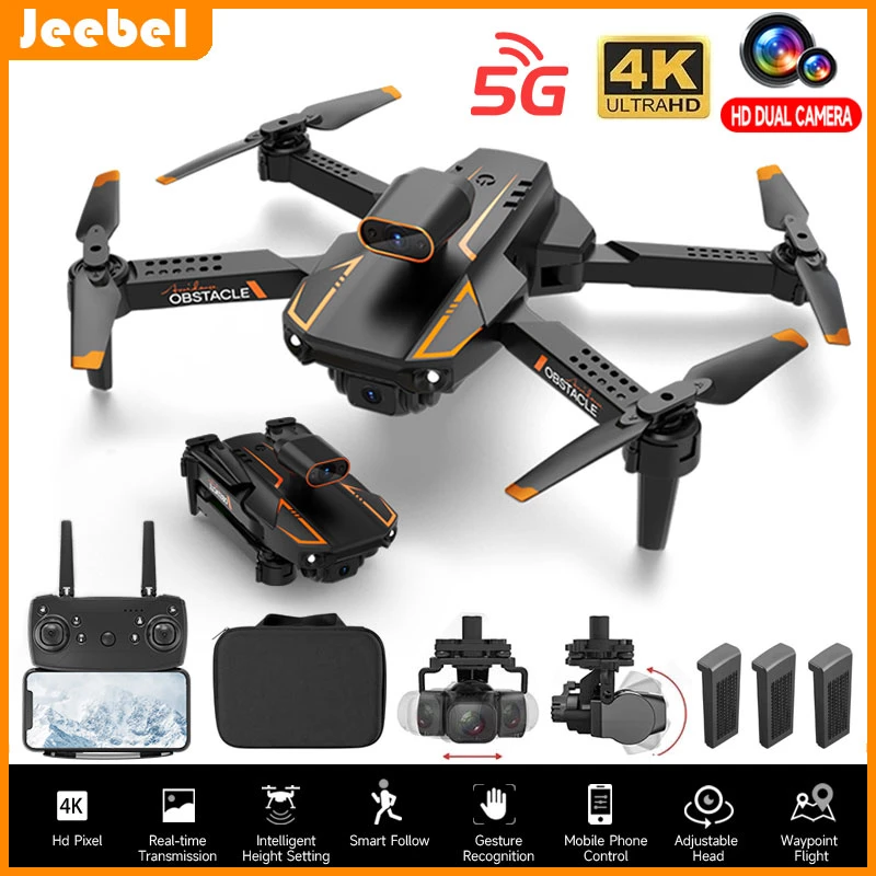 S91 4K Drone Profession Obstacle Avoidance Dual Camera RC Quadcopter Dron FPV 5G WIFI Long Range Remote Control Helicopter Toys photography with drones
