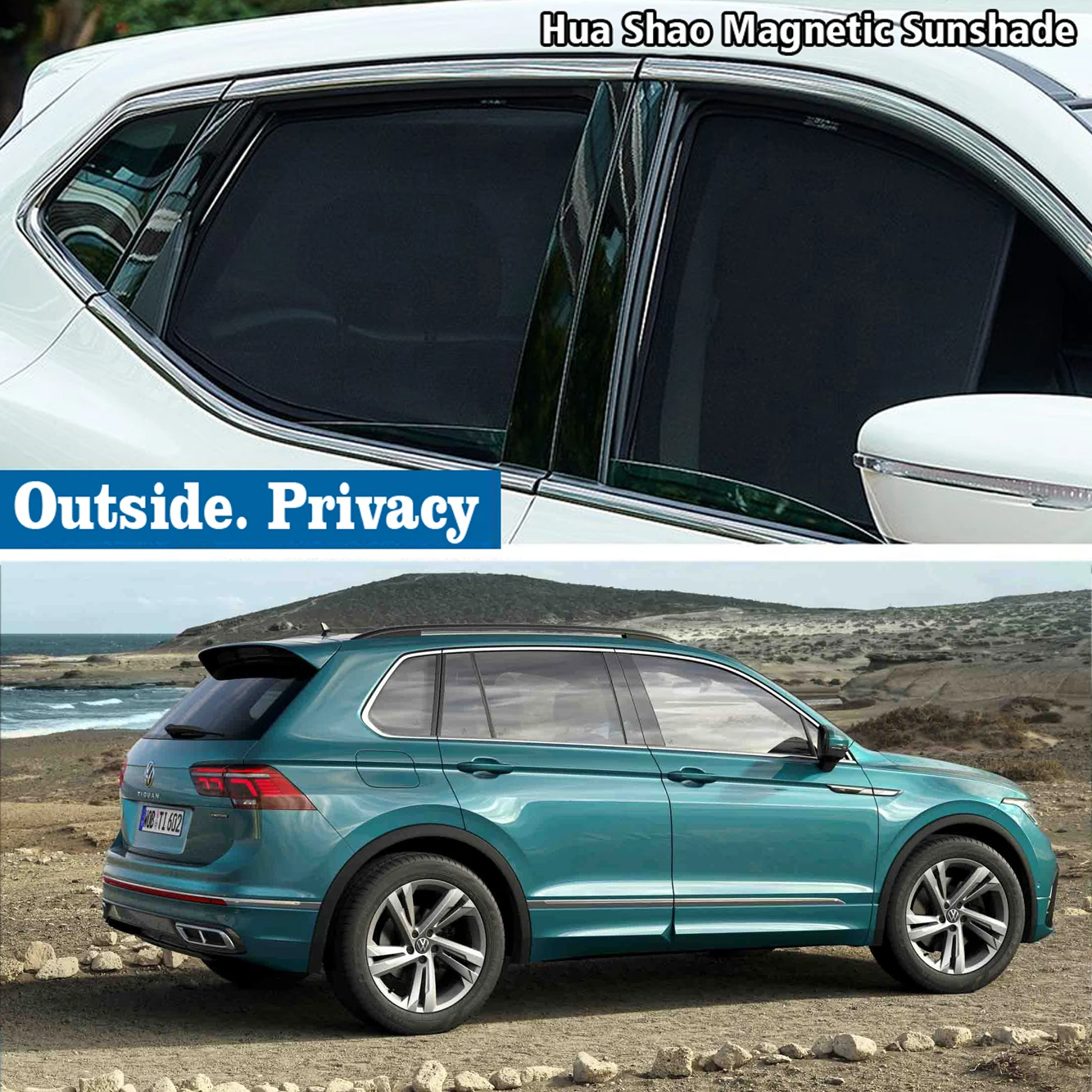 

Magnetic Car Sunshade Shield Windshield Frame Curtain Sun Shade For Volkswagen VW Tiguan AD ALLSPACE BW 2016 -2023 Accessories