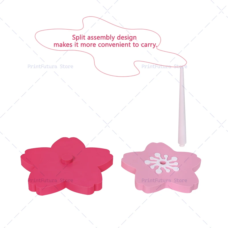 Sakura 3D Printed Smooth & Quiet Yarn Spinner Holder