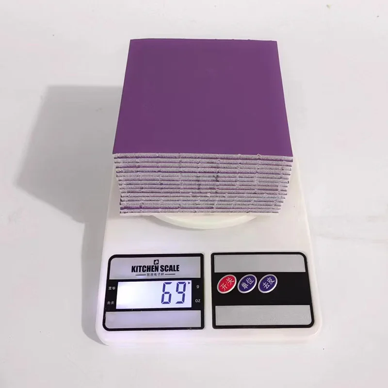 정사각형 스폰지 사포 115x125mm 퍼플 연마재 15 개 습식 및 건식 모든 종류의 재료 연마 600 800 그릿