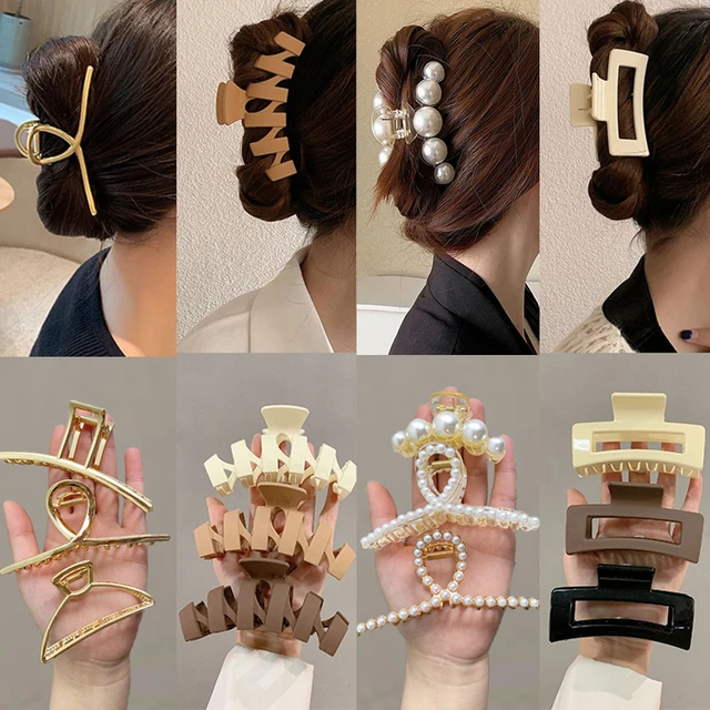 Fashion Geometric Hair Clip For Women Elegant Hollow Hair Stick Korean Gold  Silver Color Hairstyle Hairpin Girl Hair Accessories - Headband - AliExpress