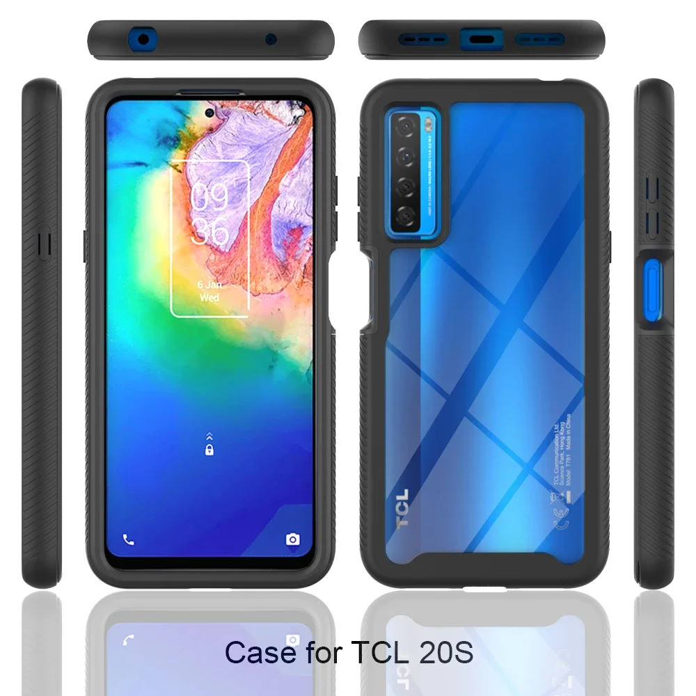 Premium Hybrid Armor Case - Transparent Shockproof Phone Cover with Front Frame and Clear Back Shell