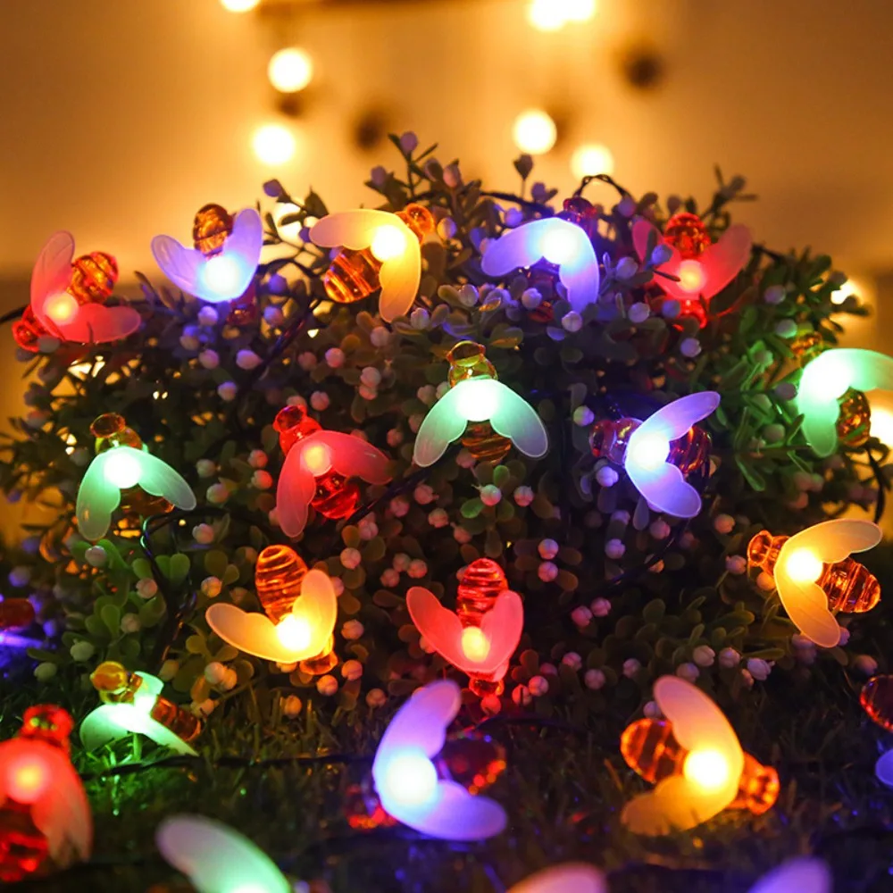 

PVC LED Night Lights Lovely Eletricity Saving Waterproof String Lamp Honeybee Shaped Garden Lamp Garden Decoration