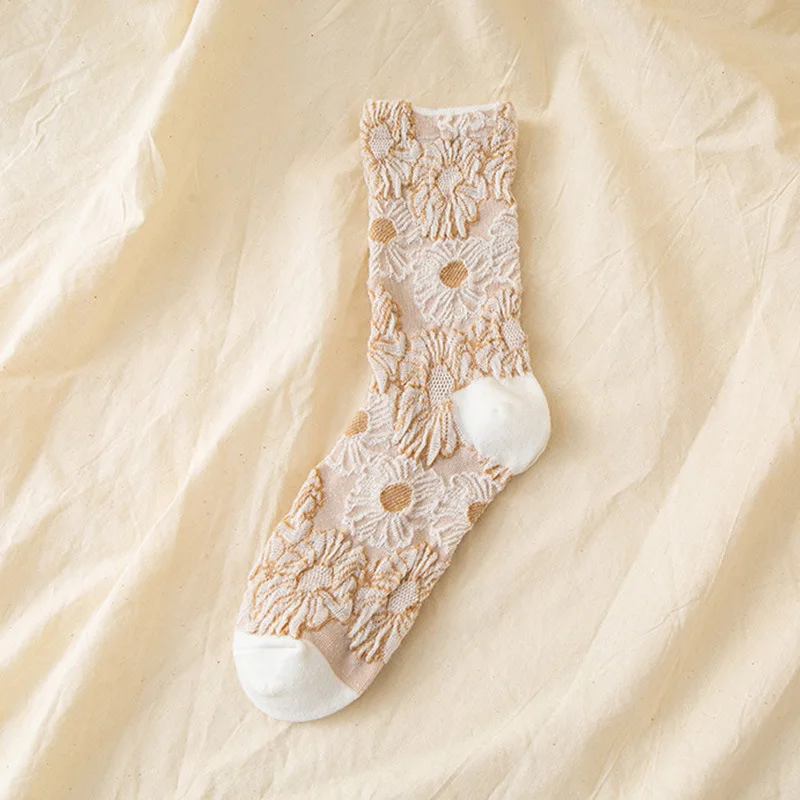 Mode Harajuku Retro Frau Floral Vintage Socken Neuheit Ethnische Druck Kawaii Nette Baumwolle Casual Atmungsaktive Damen Mädchen Lustig – Detail 14