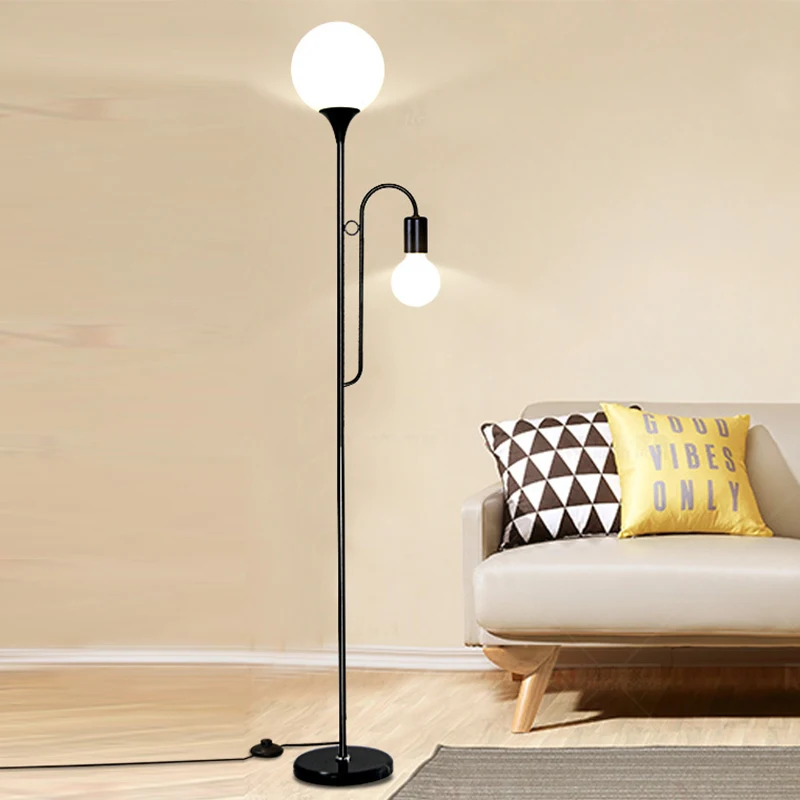 

Nordic creative simple mother and child floor lamp living room study bedroom bedside lamp modern personality LED floor lamp