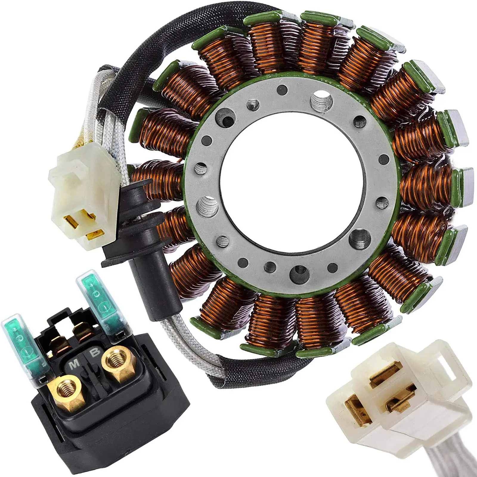 

Solenoid Relay Stator Magneto Coil Replacement for Yamaha YZF-R1 1998 1999 2000 2001 R1 YZF-R1000 1998 5EB-81410-00-00