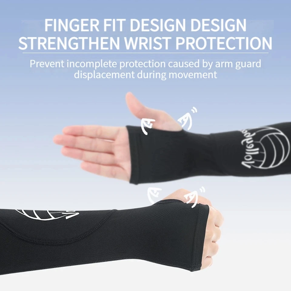 Volleyball Arm Sleeves 1Pair Volleyball Arm Sleeve Forearm Compression Training Basketball Wrist Support Brace Protector Sports Arm Guard Men