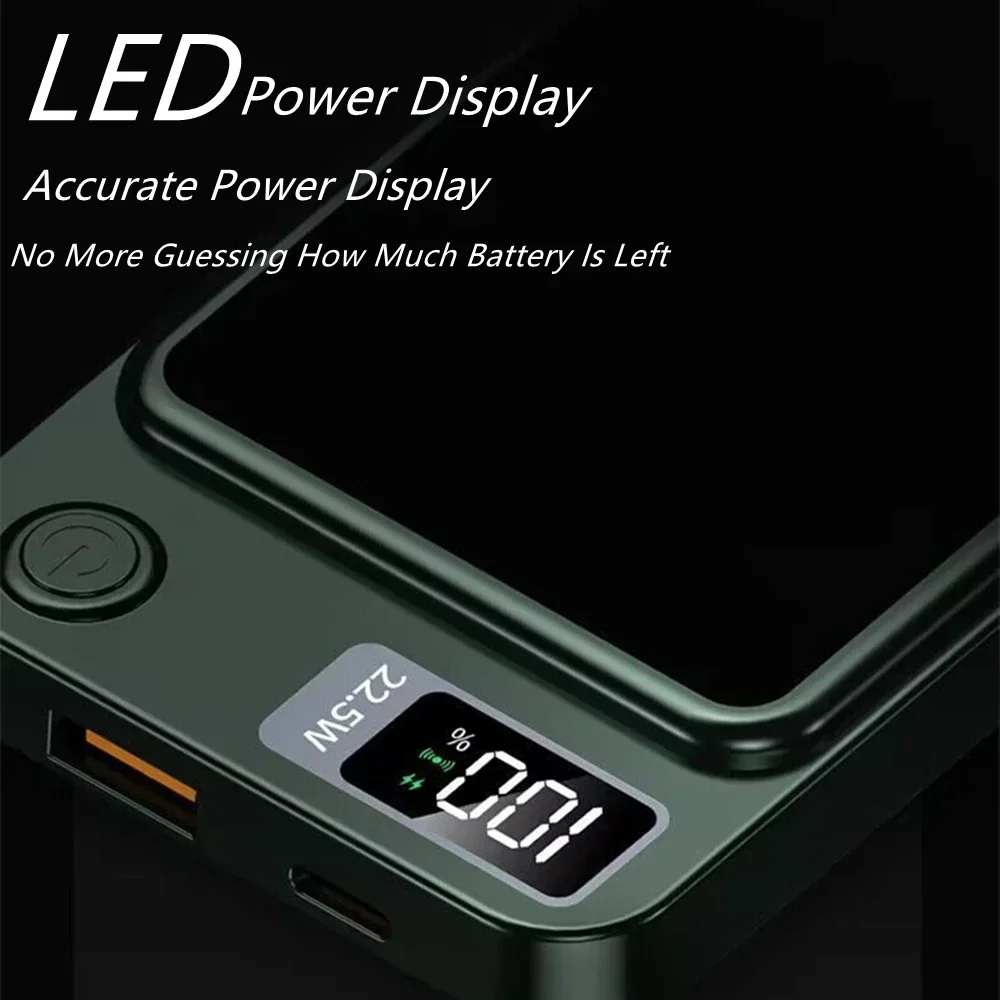 100000mAh Magnetic Wireless Power Bank Fast Charger For iPhone Magsafe Samsung Xiaomi