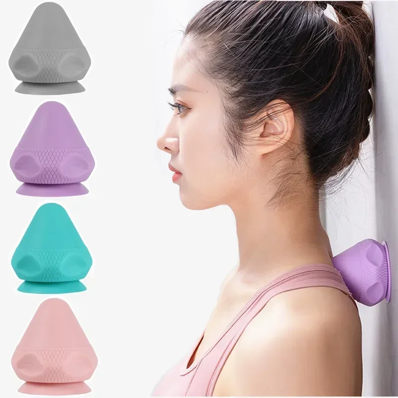 Silicon Massage Ball with Suction Cup for Psoas Thoracic Spine Upper Back Neck Scapula Foot Yoga Muscle Relax Massage Tools