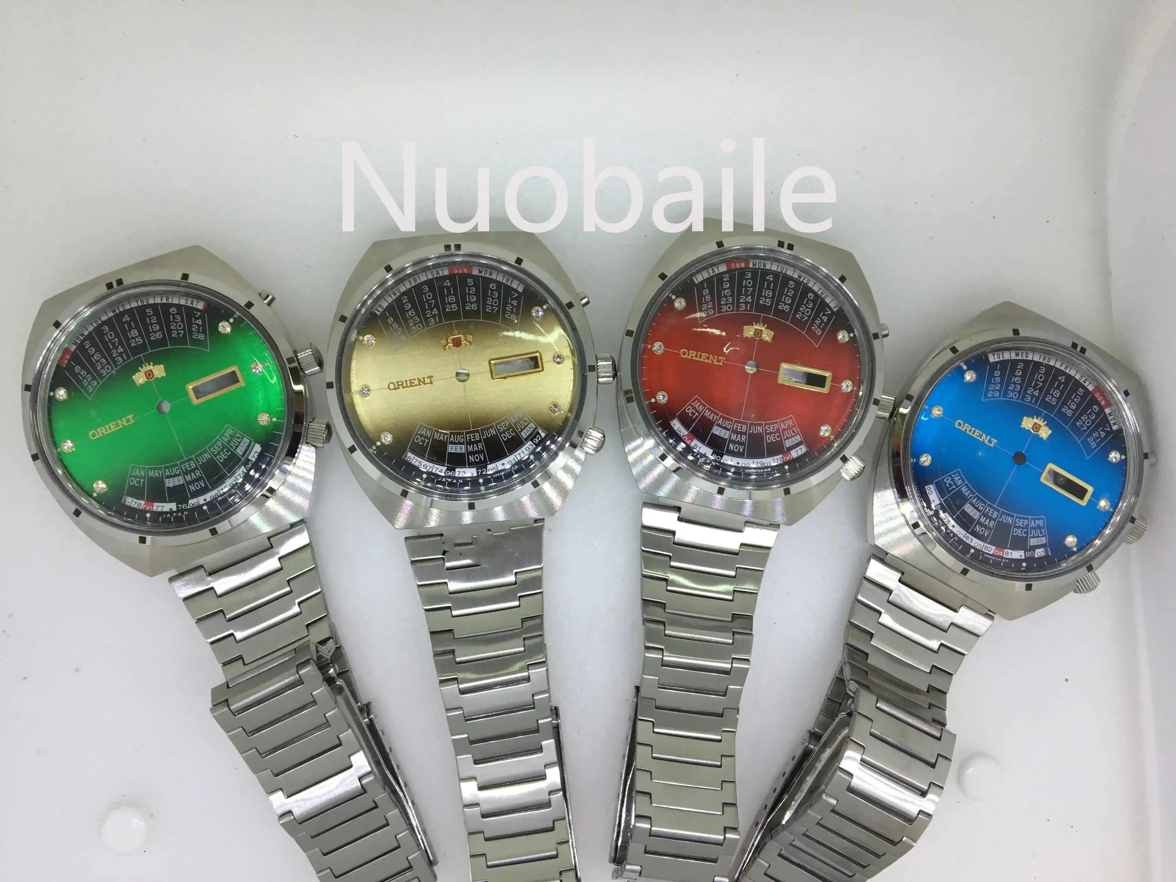 

Аксессуары для часов, чехол с вечным календарем с двойным львом и драгоценными камнями 46941-46943, из органической смолы, 42,5 мм