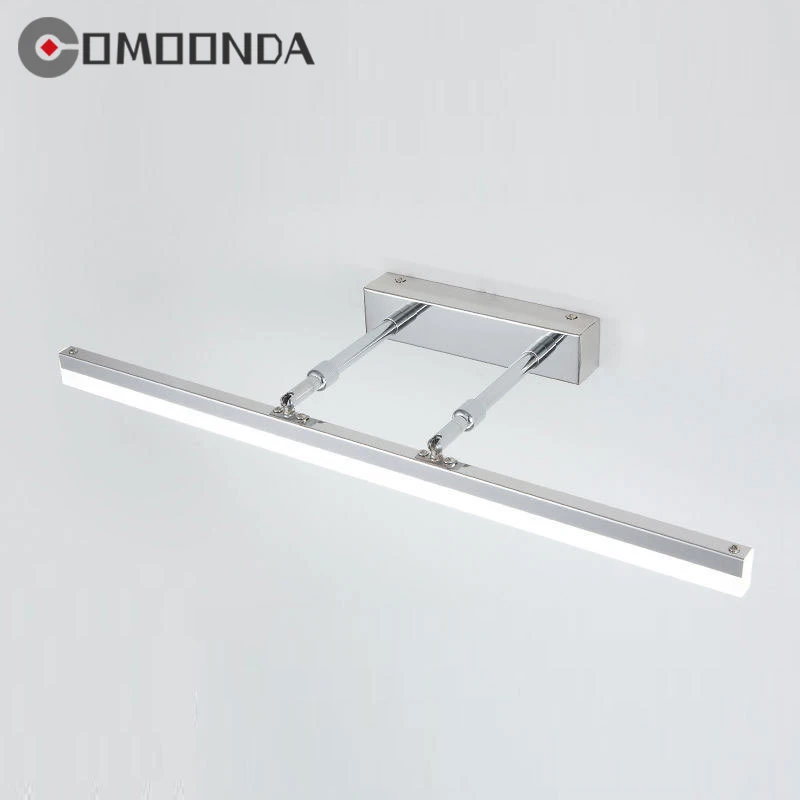 Indoor Bathroom Mirror Wall Lamp Metal Material Electroplate Body Retractable Sconce Light LED Dressing Table Mirror Wall Lustre