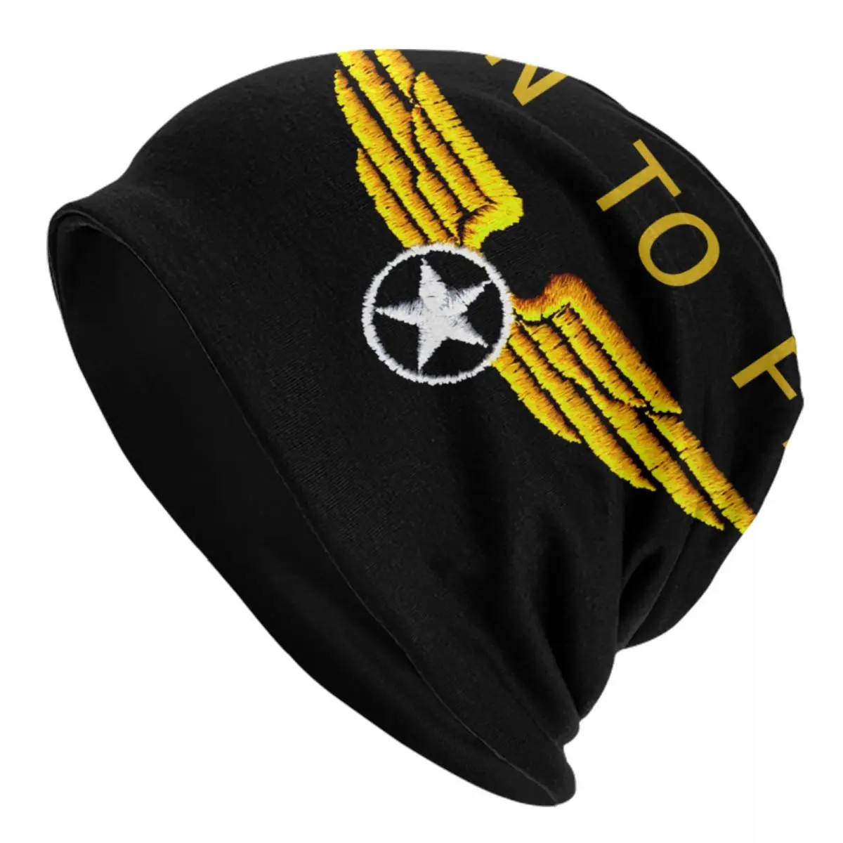 

Born To Fly Flight Pilot Bonnet Hat Knit Hats Men Women Cool Unisex Flying Aviation Aviator Winter Warm Beanies Cap