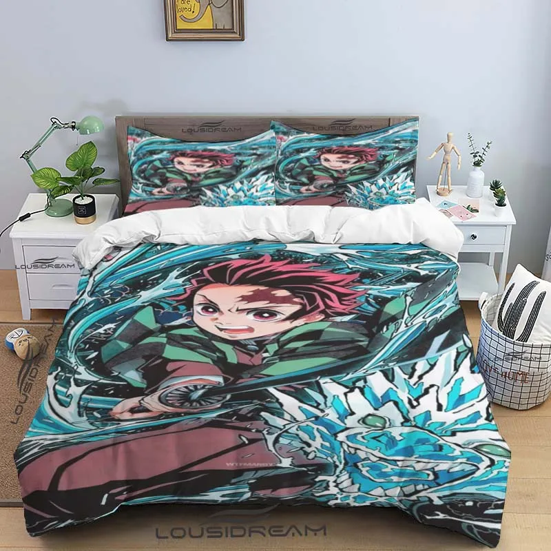 Slayer Demon All Season Twin Bedding Set 3 Piece Comforter Set Bed Duvet Cover  Double King Comforter Cover Home Textile 6