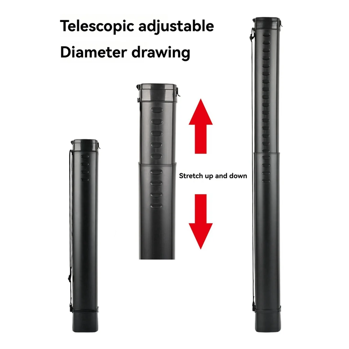 BAAU Composite Recurve Bow PP Telescopic Barrel Outdoor Archery Barrel Storage Equipment. Black