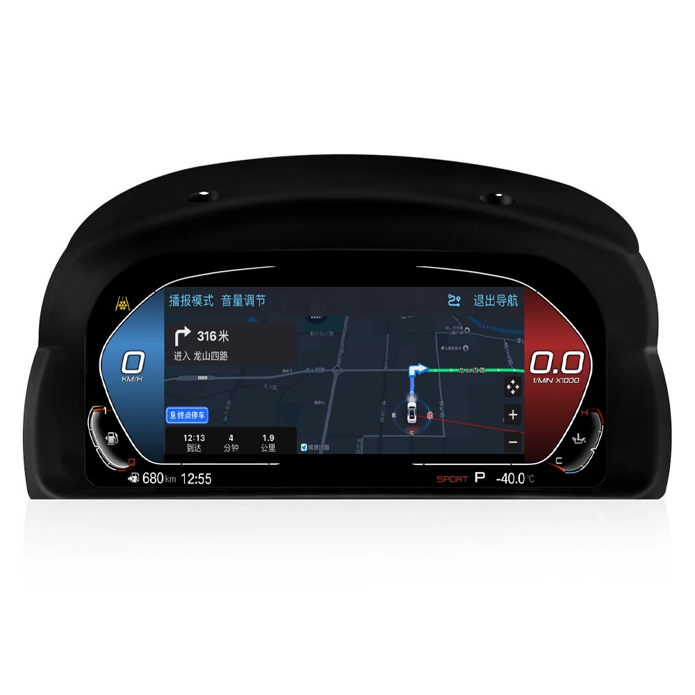 디지털 카플레이 콕핏 계기판 BMW X1 E84 2009-2015용 계기판 클러스터 타코미터 LCD 대시보드 패널 속도계