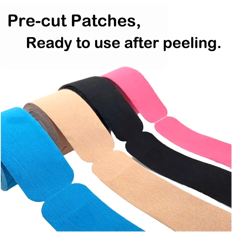Sports Tape Muscle Patch Kinesiology Tape 5cmX5m Pre Cut Elastic Exercise Waterproof Breathable Intramuscular Tape