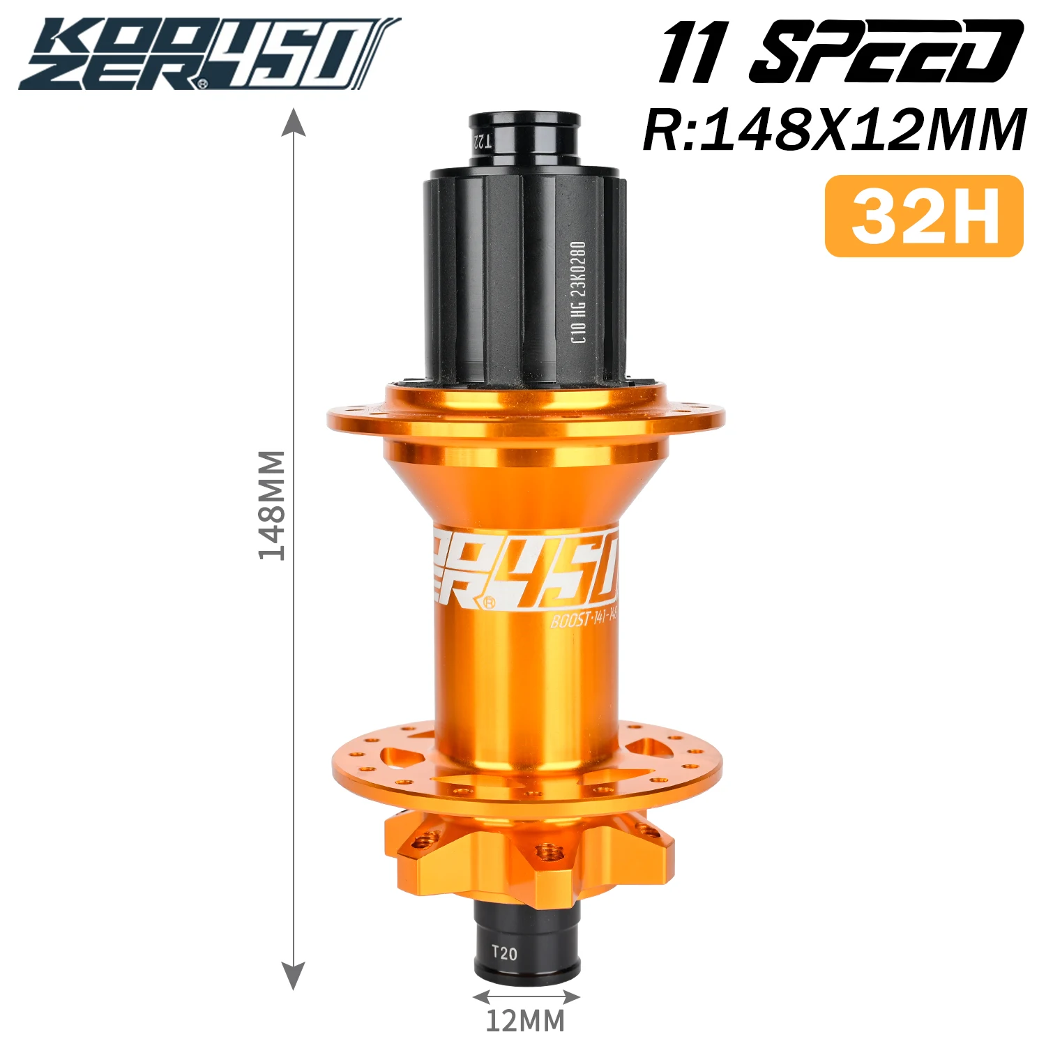 Bicycle hubs KOOZER 450 BOOST Mountain Bike Hub 6 Pawls