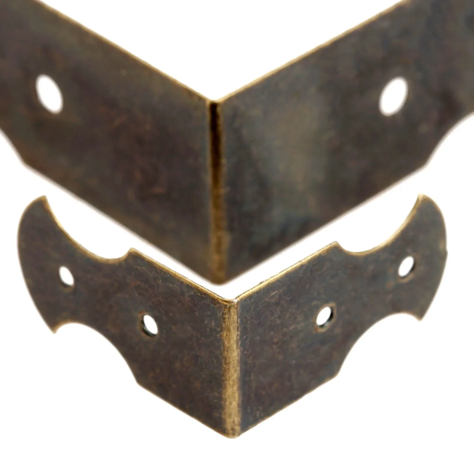 12Pcs Antique Bronze Corner Protector Jewelry Wine Gift Box Wooden Cases Corner Bracket Furniture Fittings