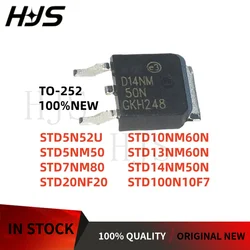 High - Quality TO - 252 Transistor Collection - Pack of 10 (STD13NM60N)