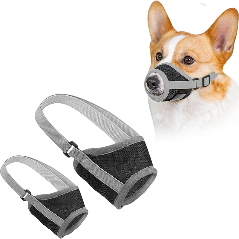 Breathable Mesh Puppy Big Dog Muzzle Prevent Biting Barking Pet Accessories Small Medium Large Dogs Corgi mascotas Supplies
