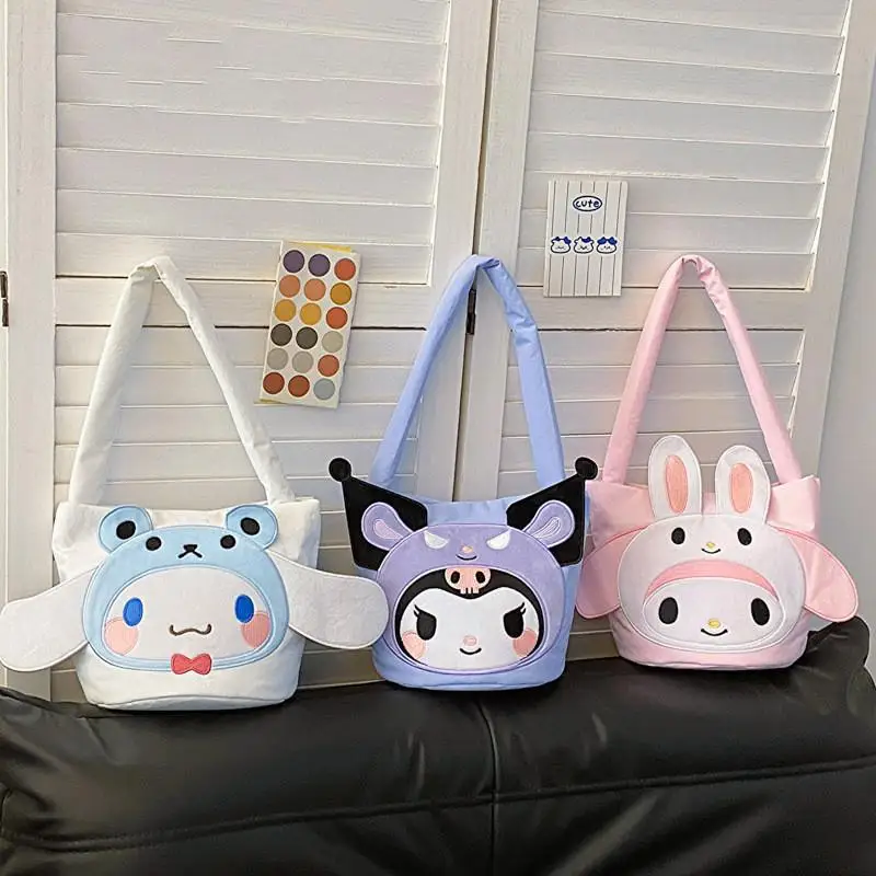 

Милая Sanrio аниме Kuromi My Melody Cinnamoroll сумка-ведро сумка через плечо 3D мультяшная сумка женская сумка подарок