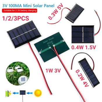 1W 3V 100MA DIY Solar Charger Power Bank with Cable for 2-3V Battery Charging 1