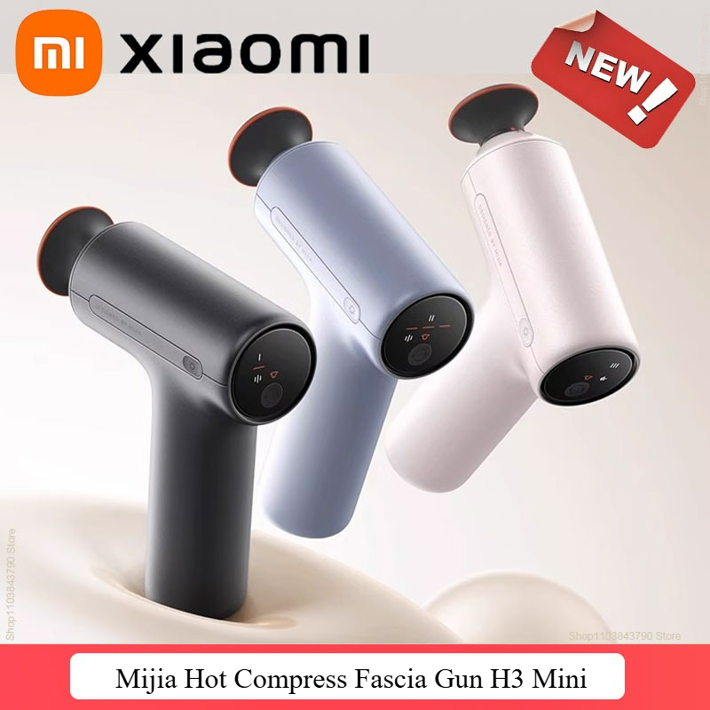 2025 New Xiaomi Mijia Hot Compress Fascia Gun H3 Mini 12kg Strong Thrust Sports Fitness Muscle Deep Massage Portable Massager