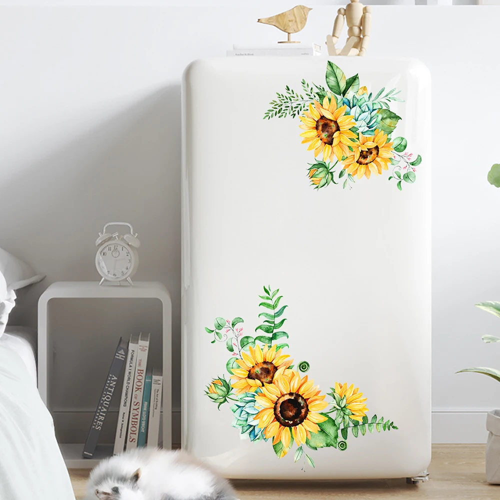 

Removable Sunflower Wall Sticker Kitchen Waterproof Decals Home-Decor Bedroom Living Room TV Wall Art Wall Decorations