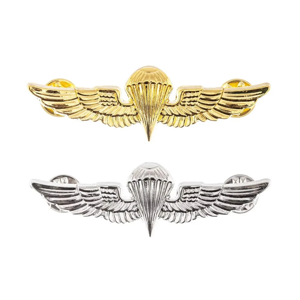 Épinglette vintage USA Army Parachute Jump Wings, argent au 1/20, insignes Militaria, parachutisme - France