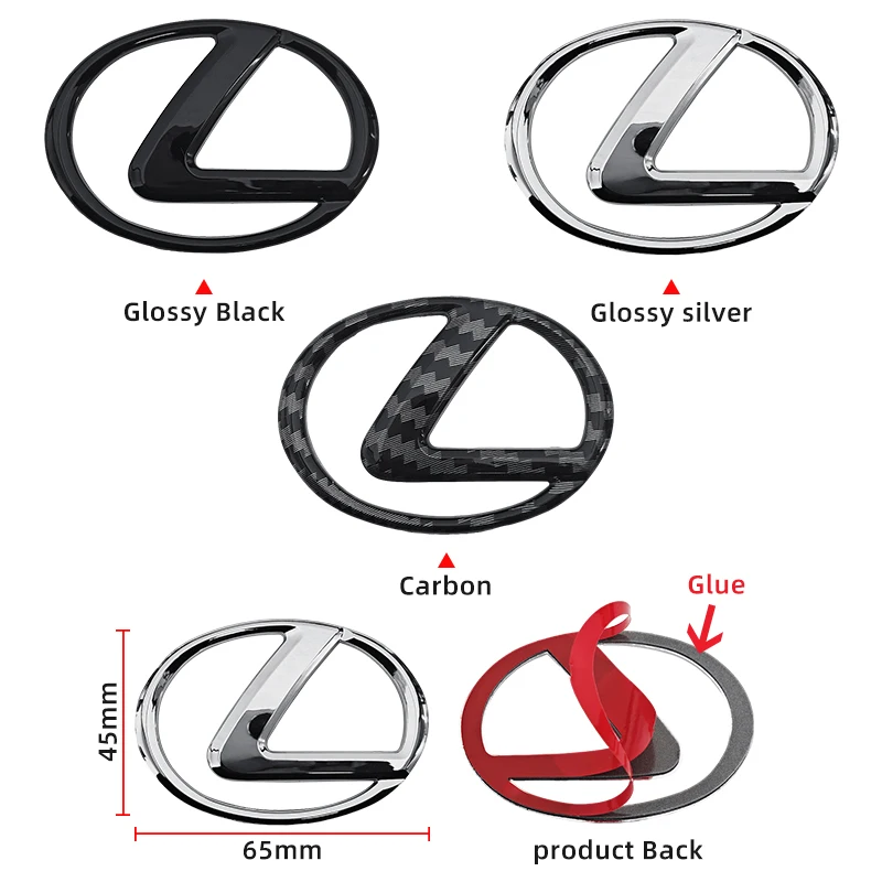 65mm 자동차 스티어링 휠 스티커 배지 장식 액세서리 Lexus LS LC IS350 ES300 GS350 CT200h GX460 LX570 RX500h NX300