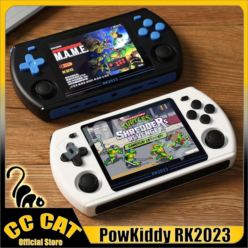 

New Powkiddy Rk2023 Retro Handheld Game Console 3.5 Inch Open Source Portable Game Console HD IPS Video Game Players Boy Gifts