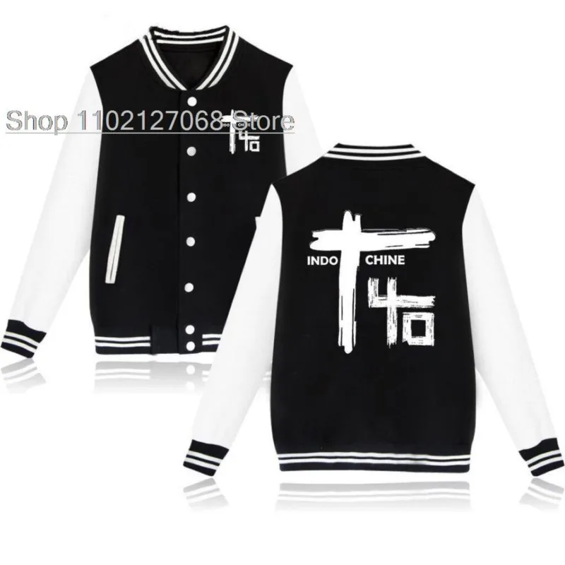 French Band Indochine Rock Baseball Uniform Wave French Band Long Sleeves Hip Hop Sweatshirt Men/women Clothing Streetwear Tops 5