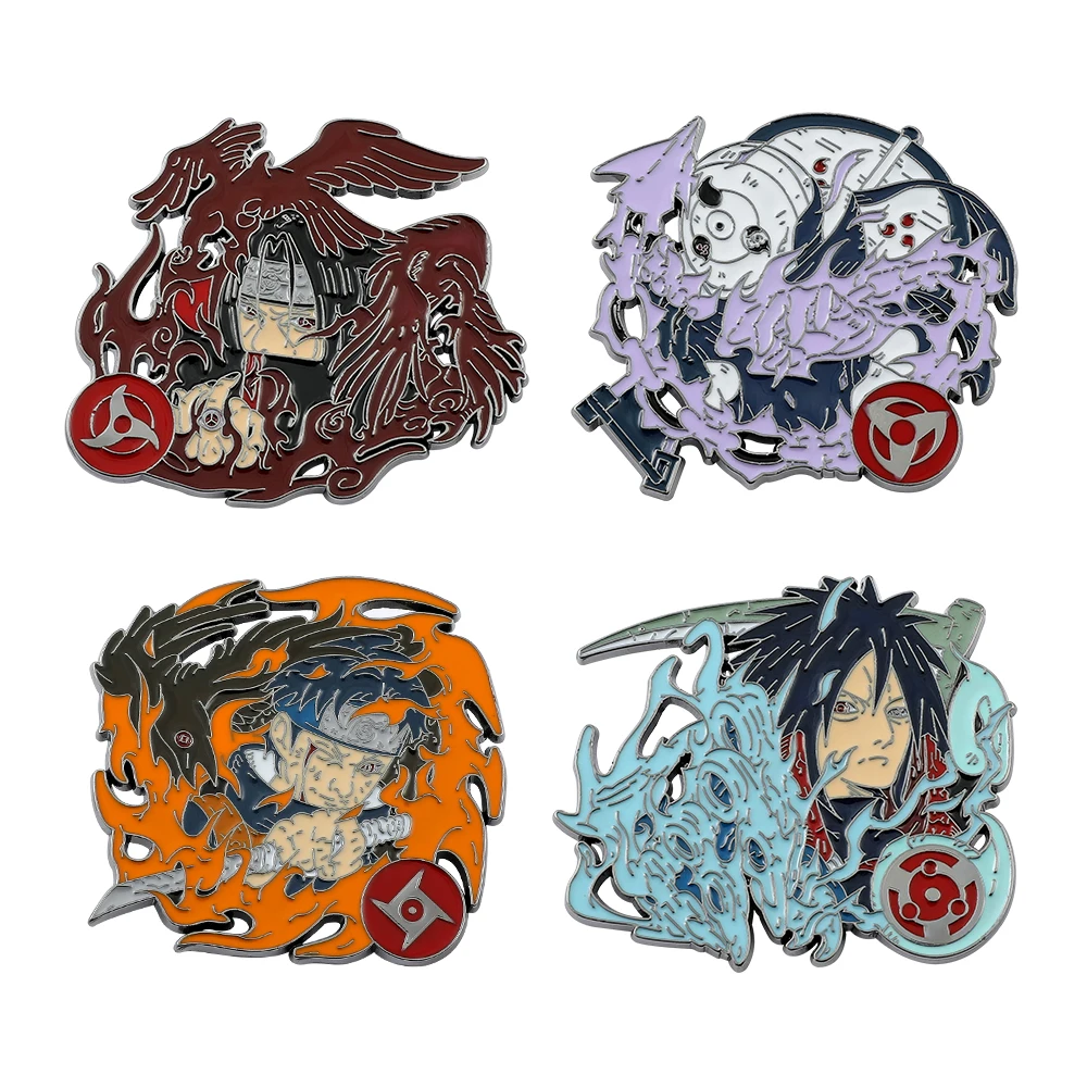 

Japanese Anime Naruto Enamel Pins Backpacks Badges Accessories Cartoon Figure Uzumaki Hatake Kakashi Brooches Jewelry Gifts