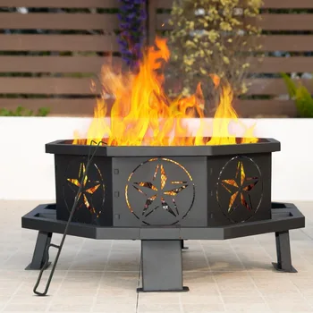 32" Octagonal Wood Fire Pit 1