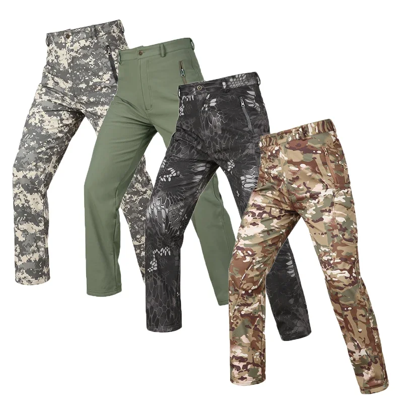Tactical Airsoft Shark Skin Waterproof Windproof Outdoor Hiking Climbing Camouflage Hunting Pants Men's Trousers Airsoft Pant