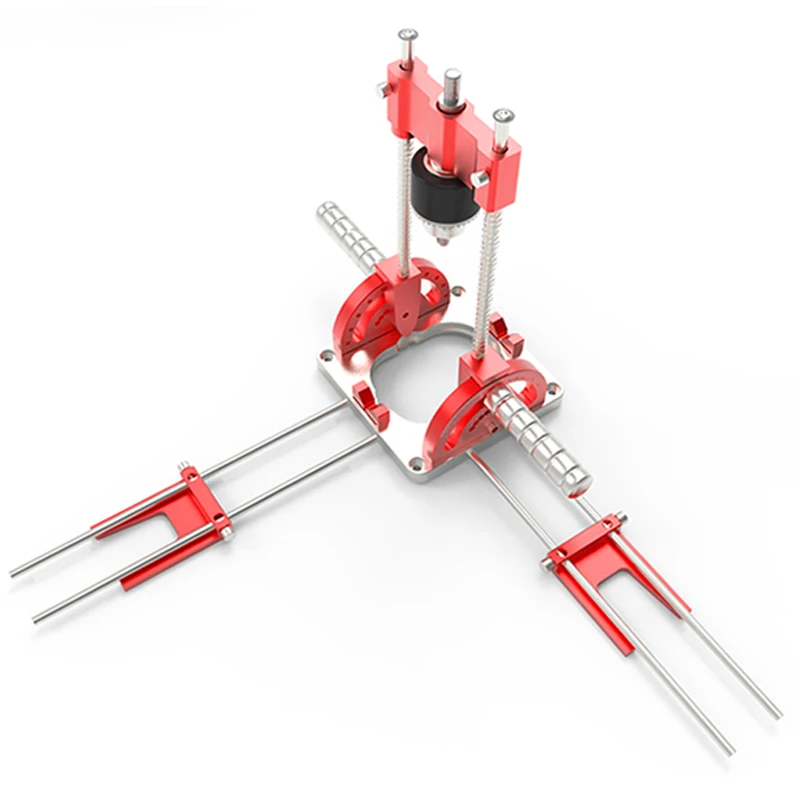 Aluminum Woodworking Drill Guide with Adjustable Height and Angle