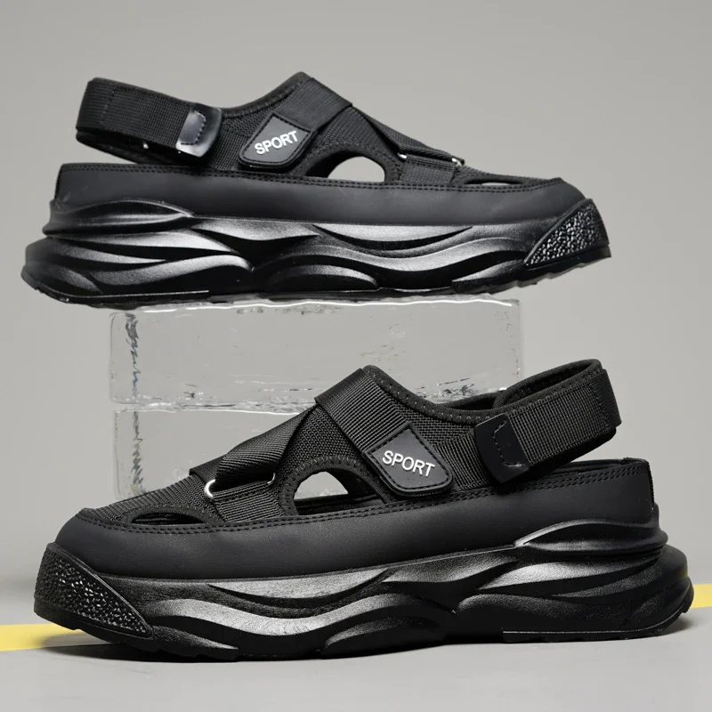 Fashion Men Sandals Summer Hollow Mens Casual Shoes Non-slip Platform Sneakers Mesh Versatile Breathable Running Sports Shoes