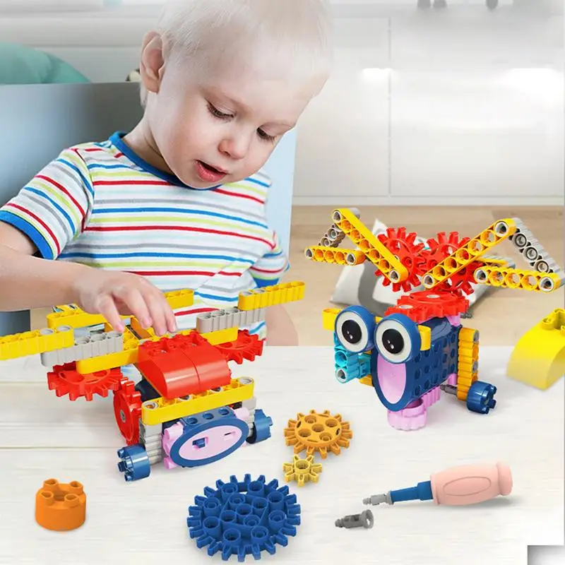 

Electric Building Blocks STEM Building Toy Electric Learning Blocks Construction Engineering Toys Creative Cartoon DIY Building