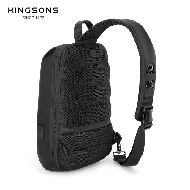 Kingsons/Vgoal Anti-theft Waterproof Single Shoulder Backpack For Men Laptop 14/13.3 inch W/ USB Charging Port&TSA Customs Lock 3