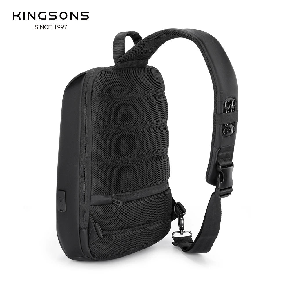 Kingsons/Vgoal Anti-theft Waterproof Single Shoulder Backpack For Men Laptop 14/13.3 inch W/ USB Charging Port&TSA Customs Lock 3