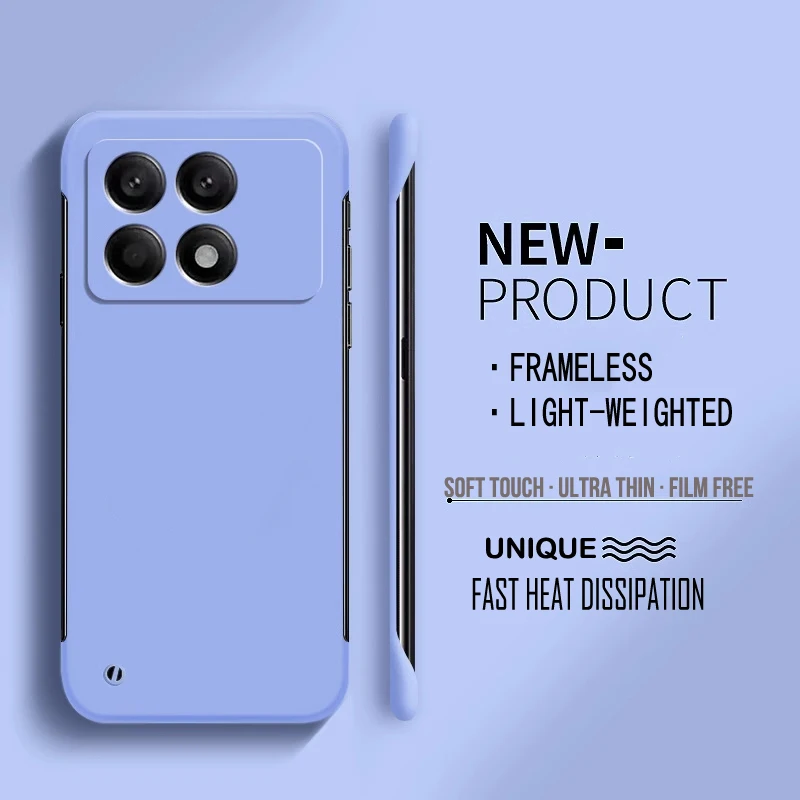 Solid Frameless Ultra Slim Matte Phone Case - Protective Bumper Shell Cover