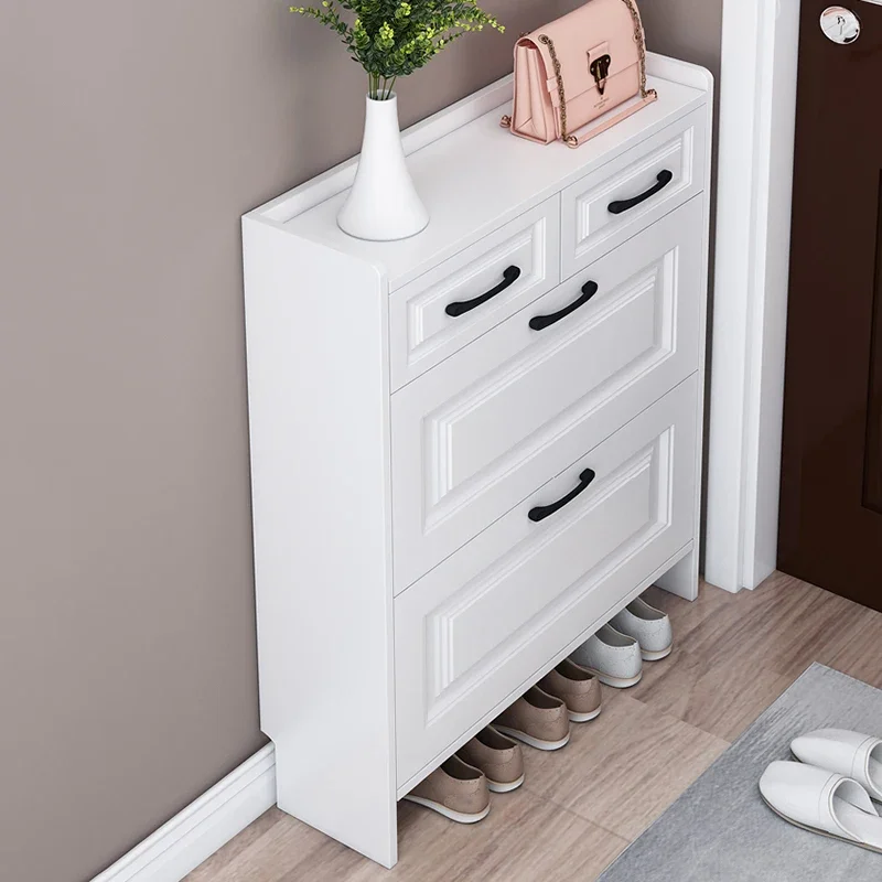 

Closet Organizers Shoe Cabinets Stand Shelves White Wooden Shoe Cabinets Narrow Vertical Meuble De Rangement Hallway Furniture