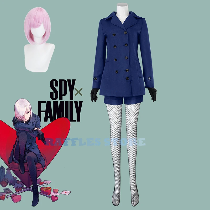 

New Anime Spy X Family Fiona Frost Cosplay Costume Wig Dress Suit Pink Hiar Skirt Set Fiona Uniforms Women Clothes S-3xl 2023