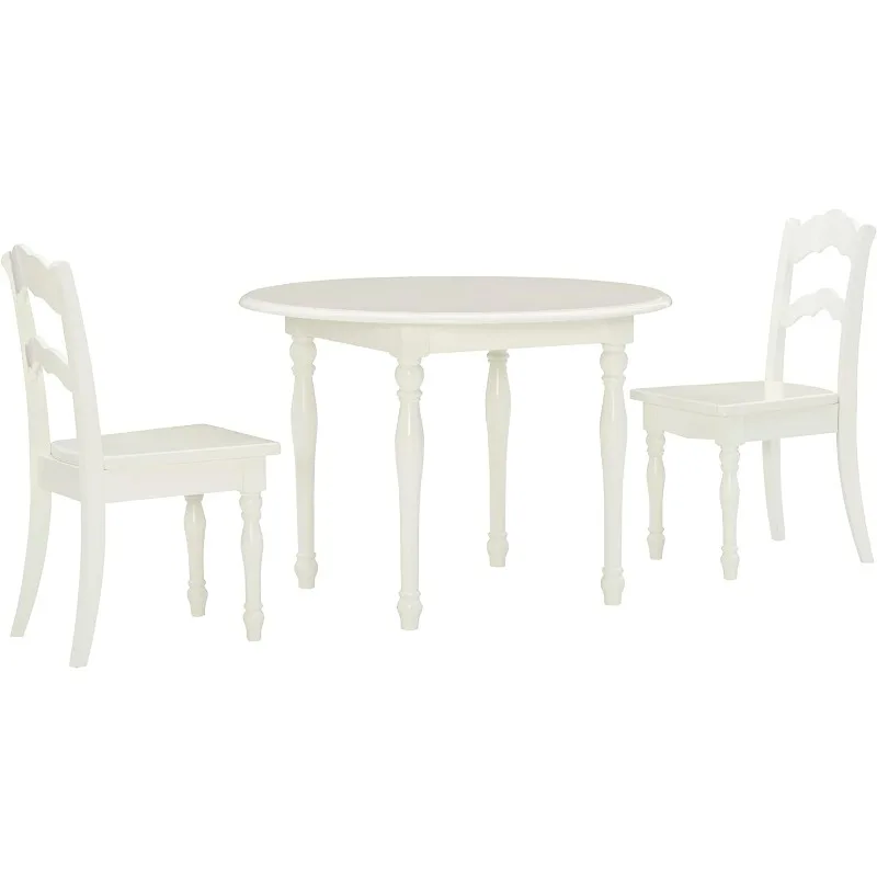 

Powell Furniture Table and 2 Chairs, Cream Youth, Kid Size Chat Set