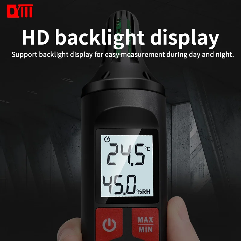 Thermometer Hygrometer Digital Thermometer Temperature and Humidity Meter Hygrometer Thermometer DY33 Digital Temperature Humidity Meter Thermometer Accurate Measurement Hygrothermograph Handle Type Hygrometer MAX/MIN Mode