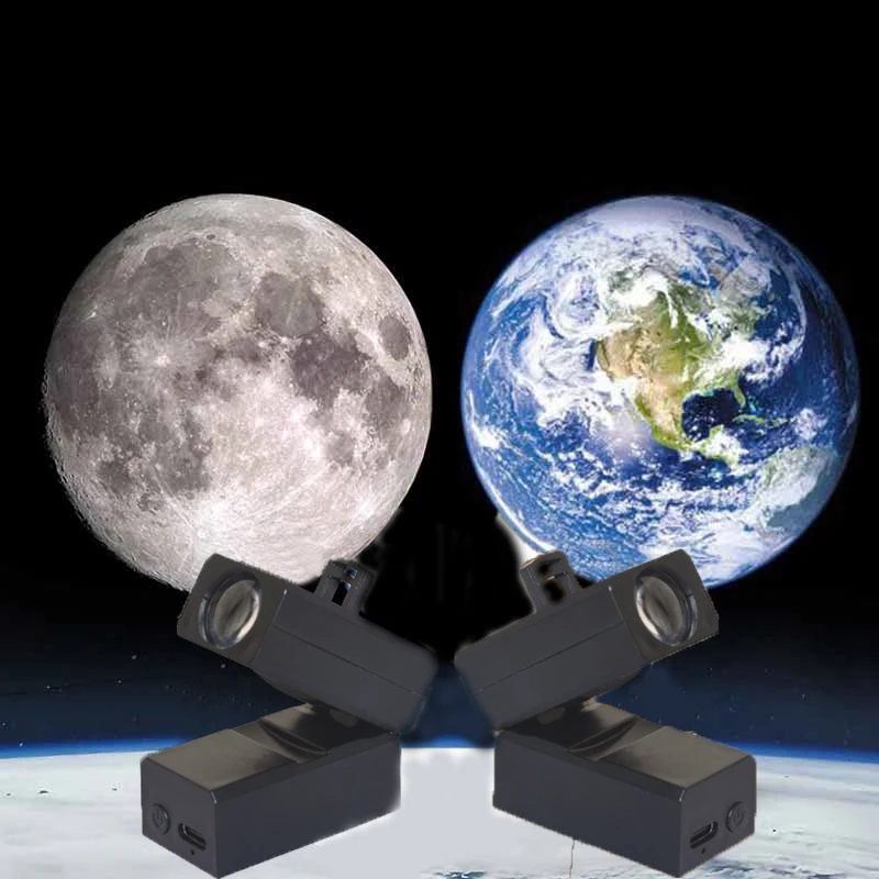 

New Earth Moon Projection Lamp Star Projector Planet Projector Background Atmosphere Led Night Light for Kids Bedroom Wall Decor