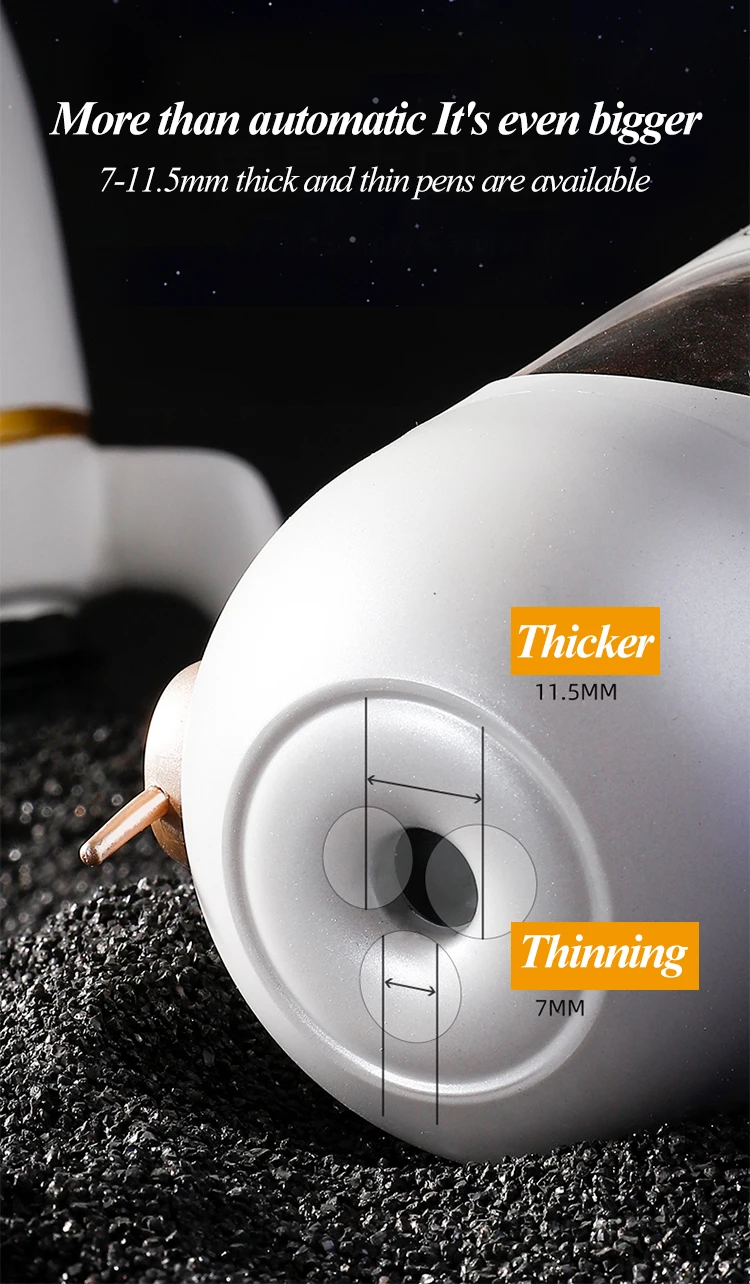 전기 연필깎이, 자동 정지 및 6-12mm 연필용 충전식 대형 연필깎이, 학교 사무실에서 휴대 가능