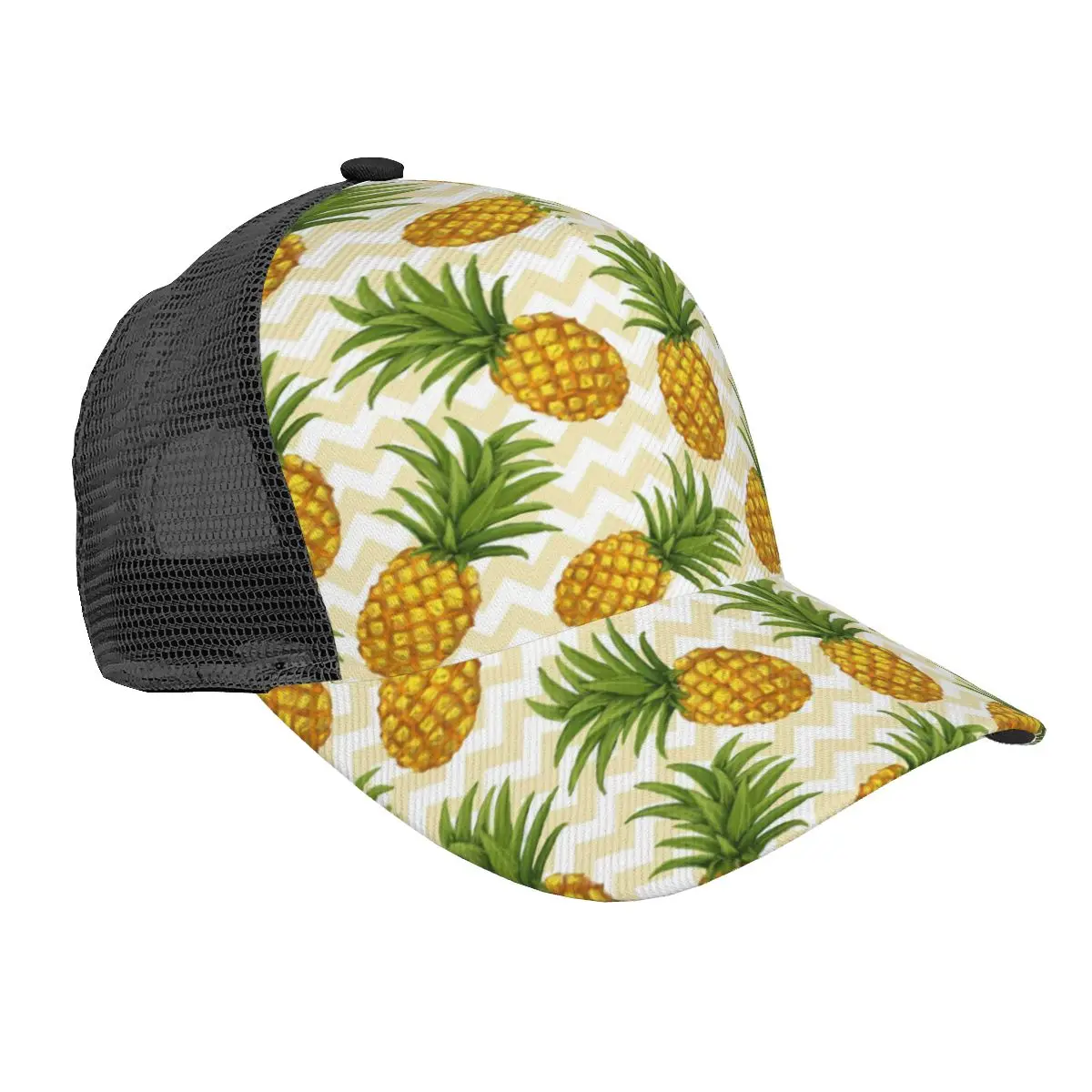 

Pineapple 3D Print Curved Brim Mesh Baseball Cap Casual Sun Hat for Men Women